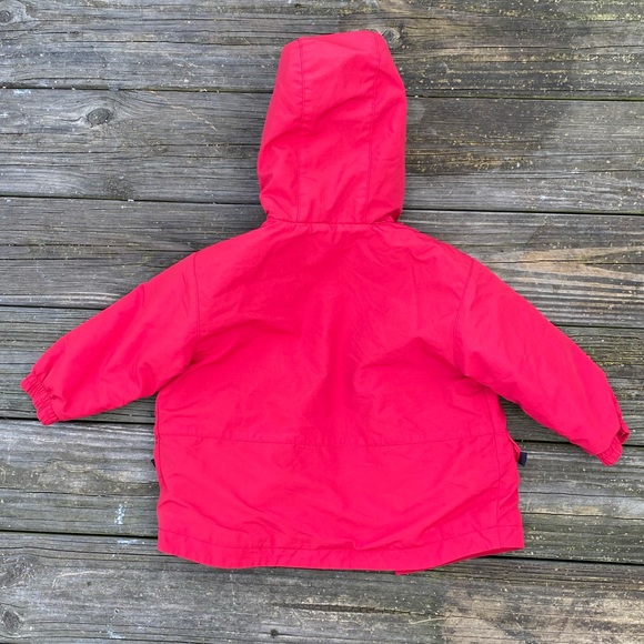 SOLD💲Land’s End Toddler Polartec winter coat red  3T zipper and snap closure - Picture 8 of 9